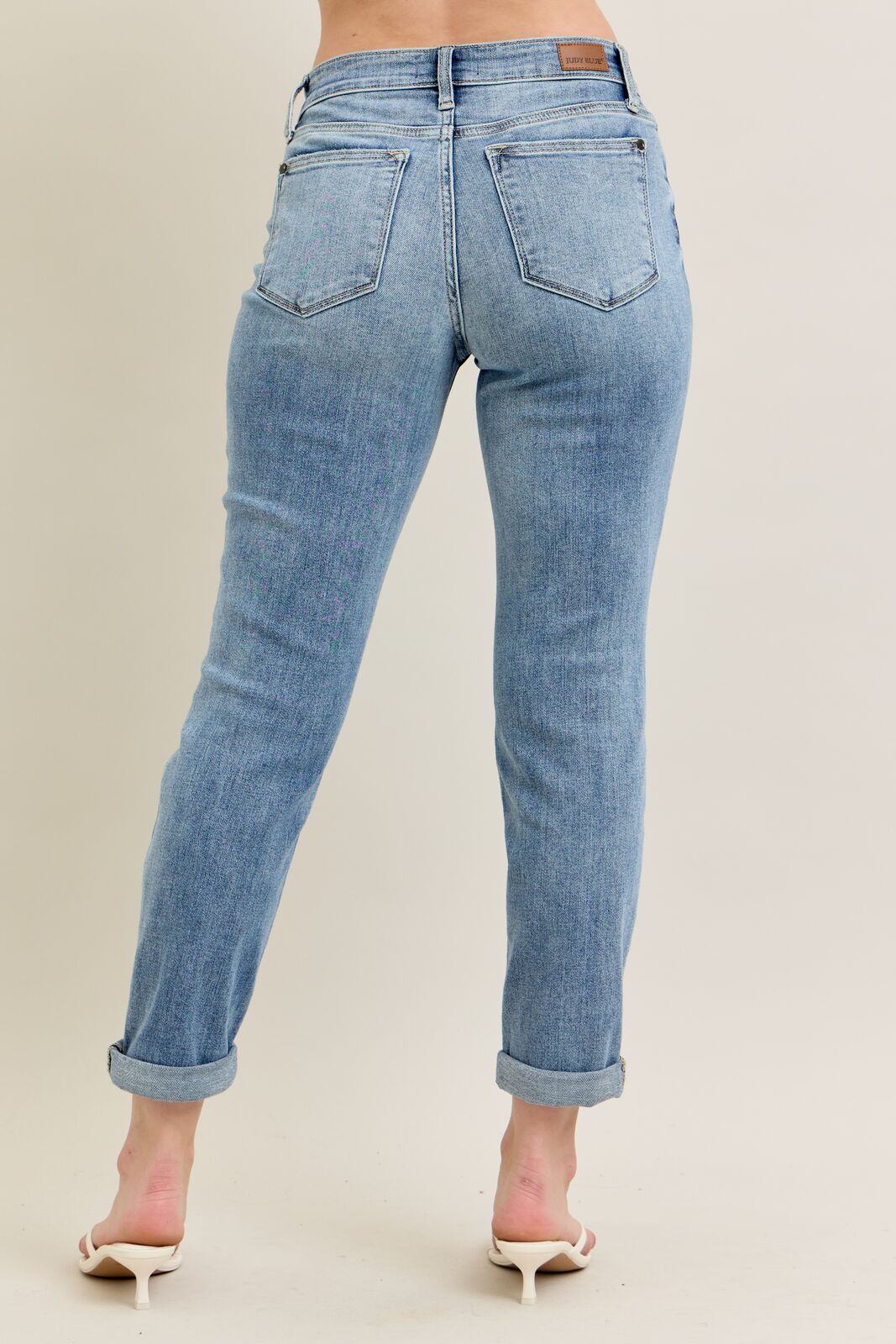Phoebe Mid-Rise Boyfriend Crop Judy Blue Jeans