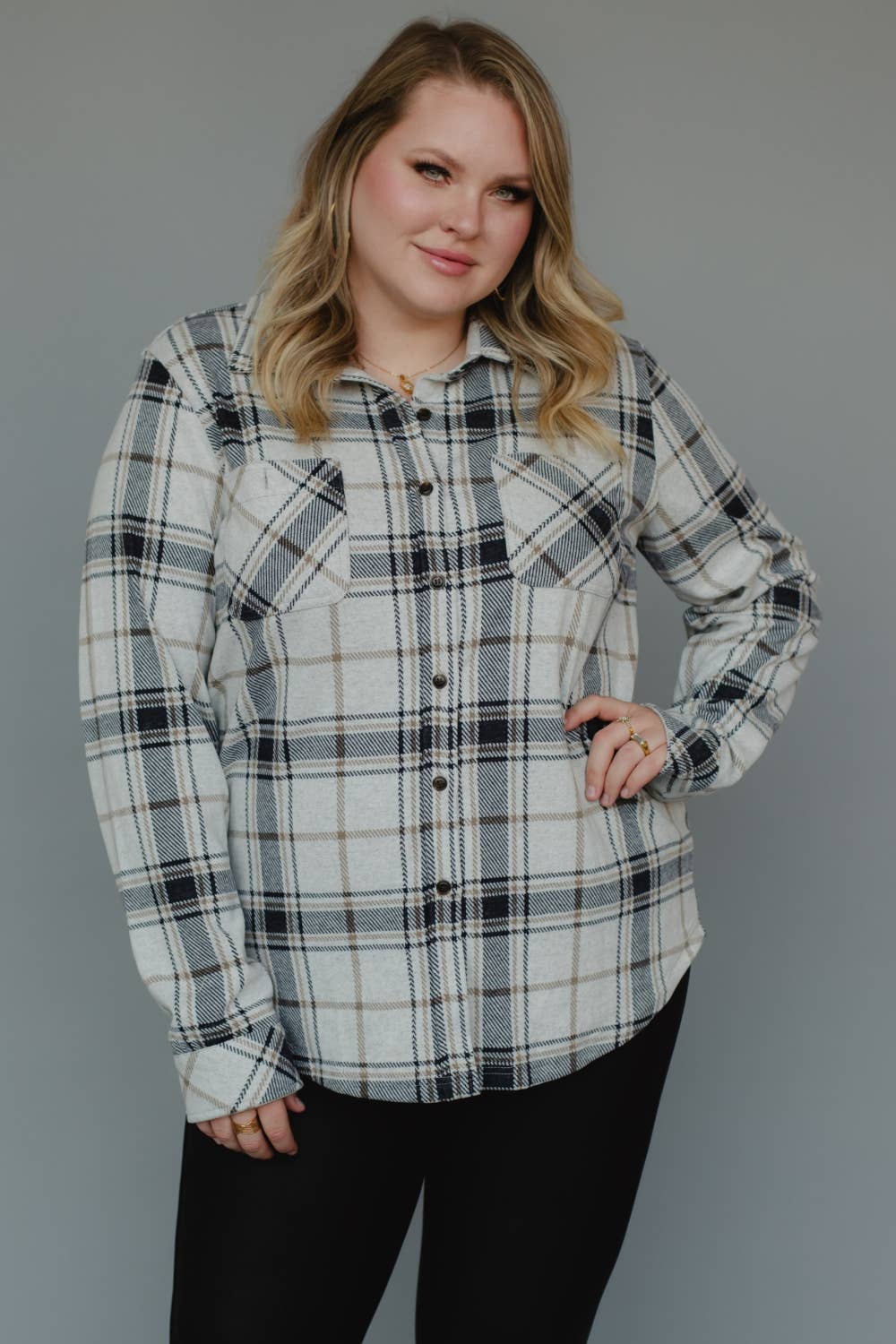 Black, Light Gray & Brown Super Soft Flannel
