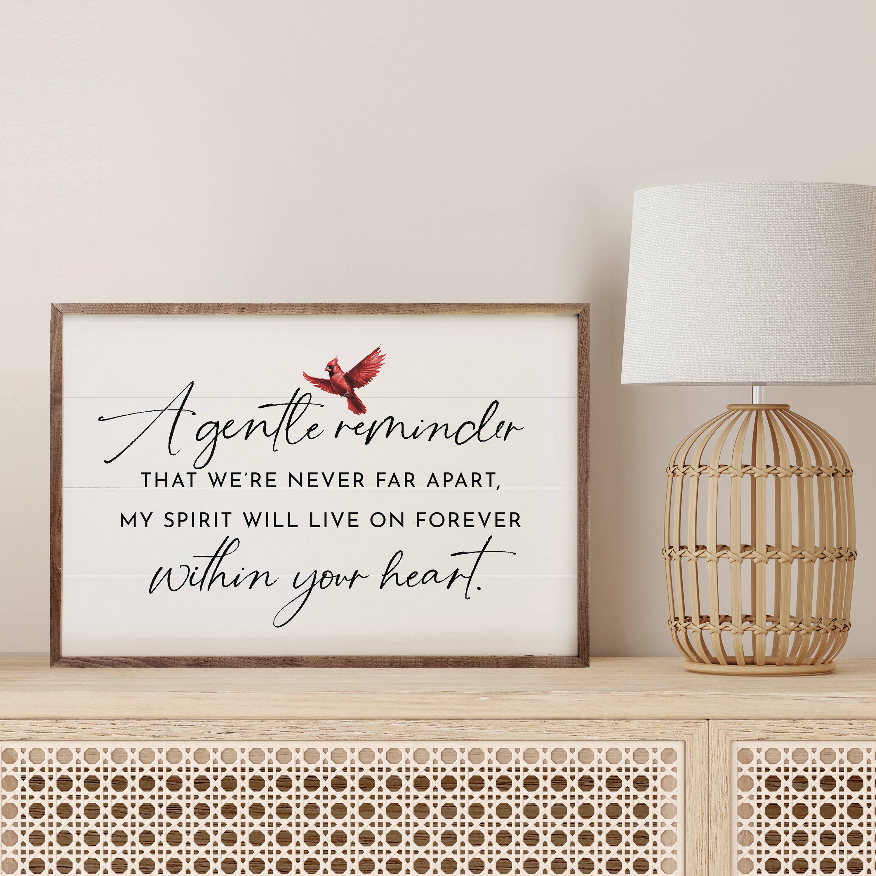 A Gentle Reminder Cardinal Bereavement Sign