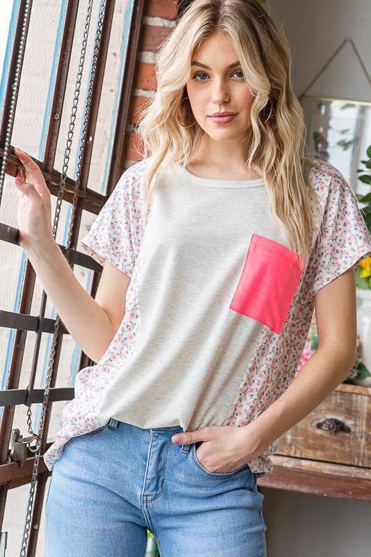 Oatmeal Floral T-Shirt