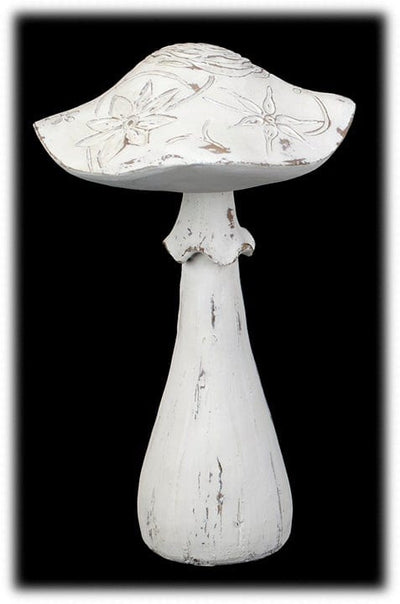 10.75" Whitewash Mushroom