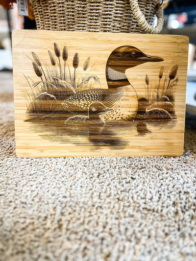 13.5" Bamboo Loon Cutting Board