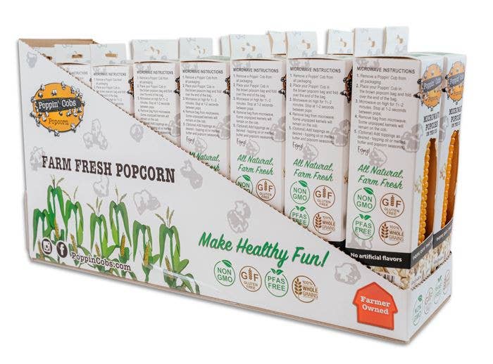 Poppin Cobs Original Microwave Popcorn on the Cob