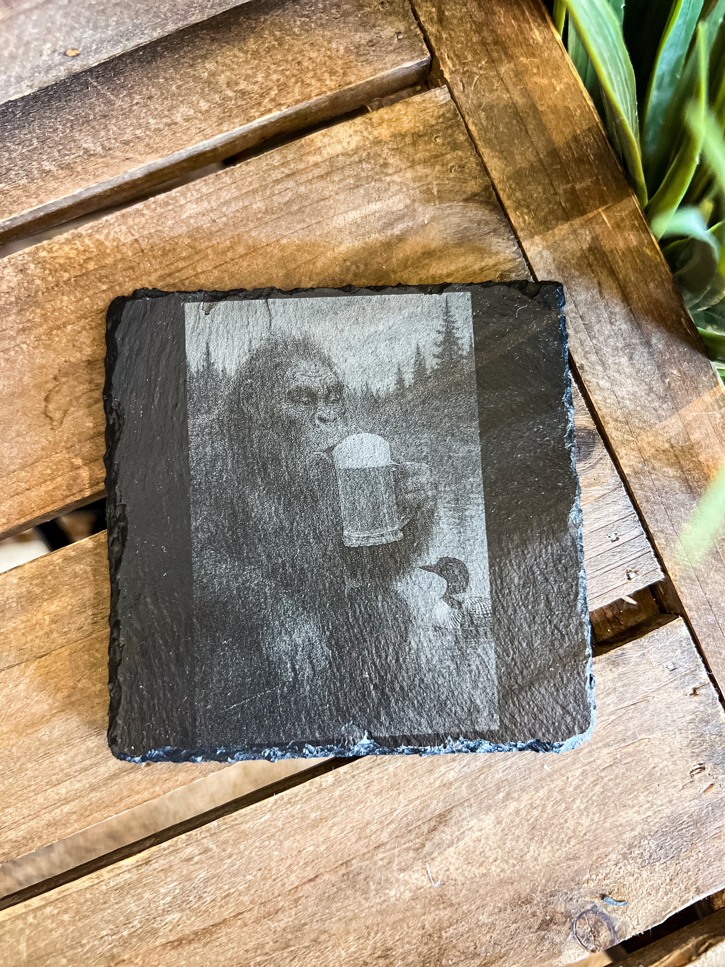 Bigfoot Engraved Coaster