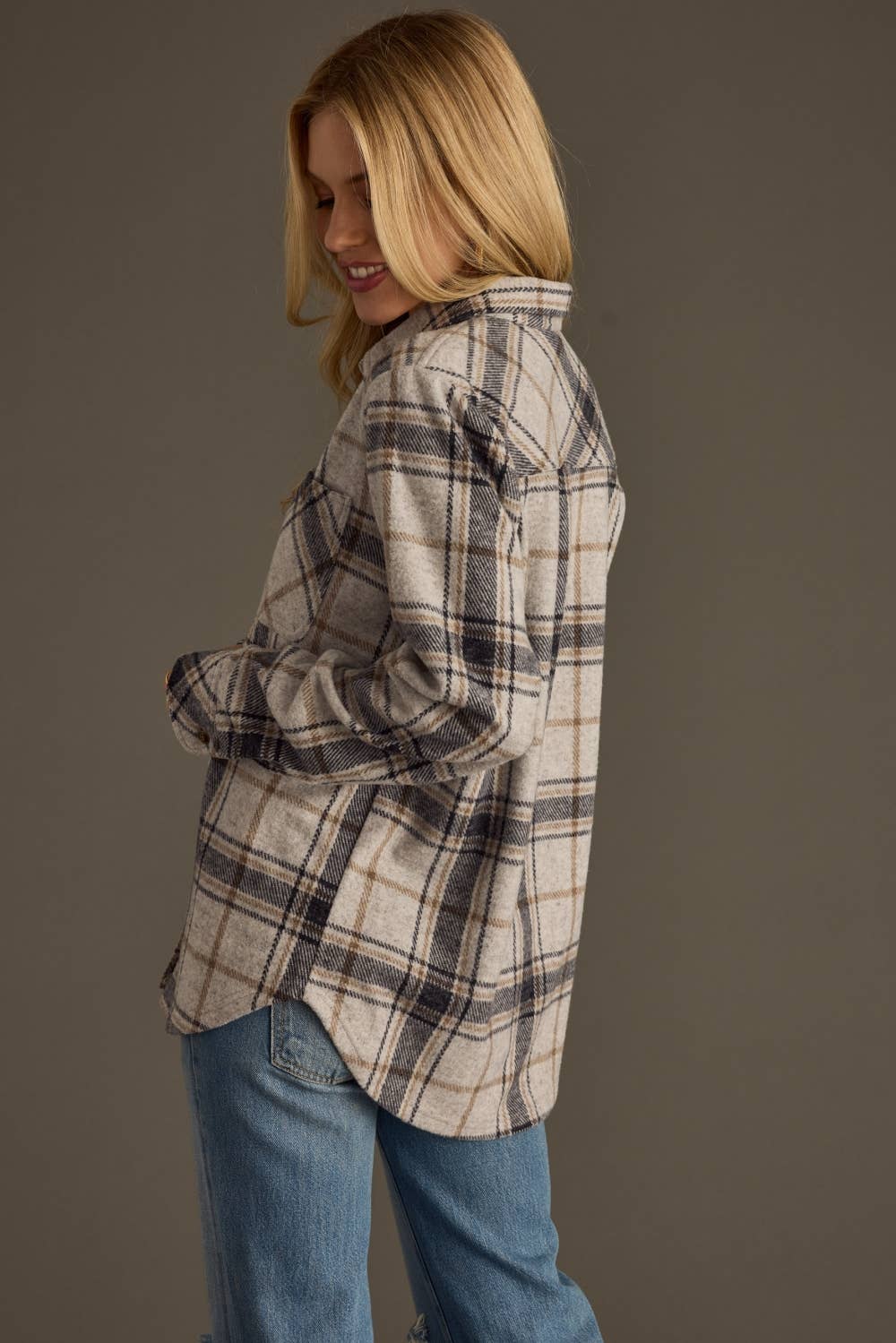 Black, Light Gray & Brown Super Soft Flannel