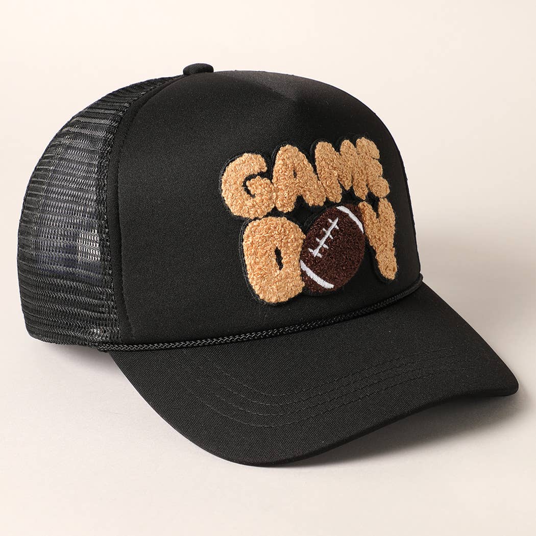 Football Game Day Chenille Patch Trucker Hat