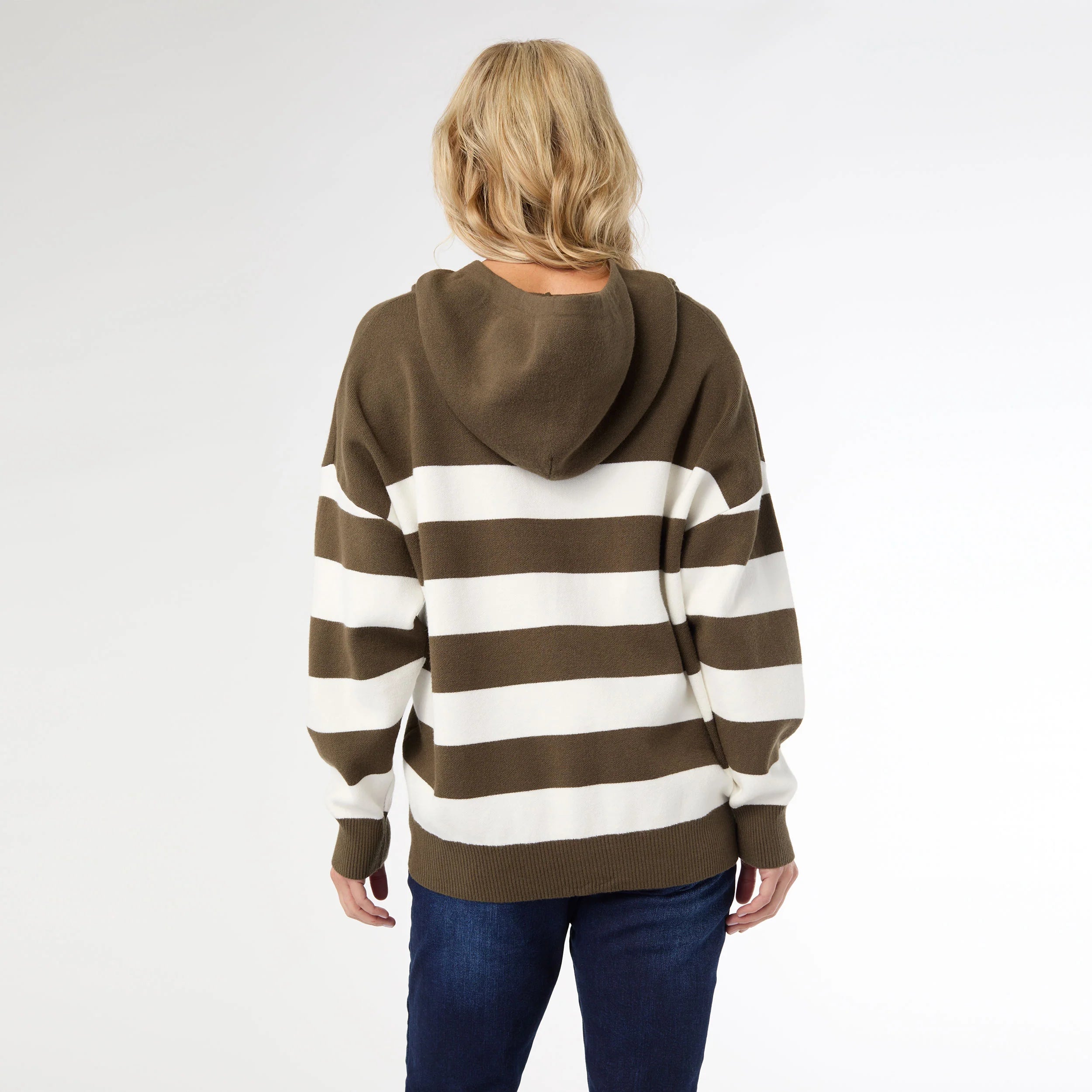Heavenly-Luxe Stripe Pullover with Hood