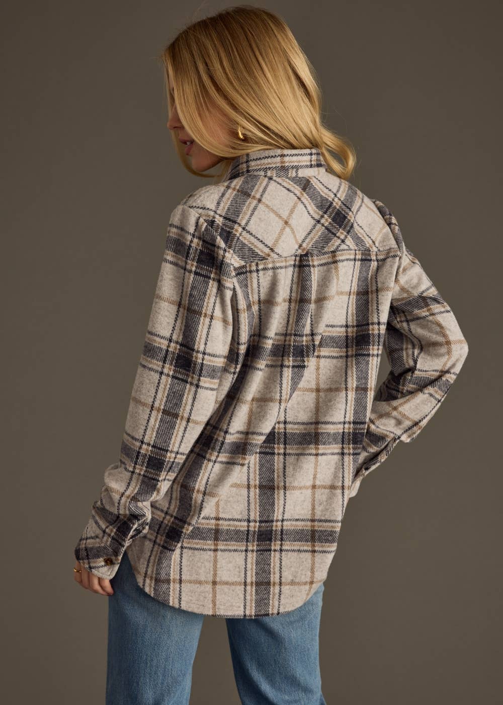 Black, Light Gray & Brown Super Soft Flannel