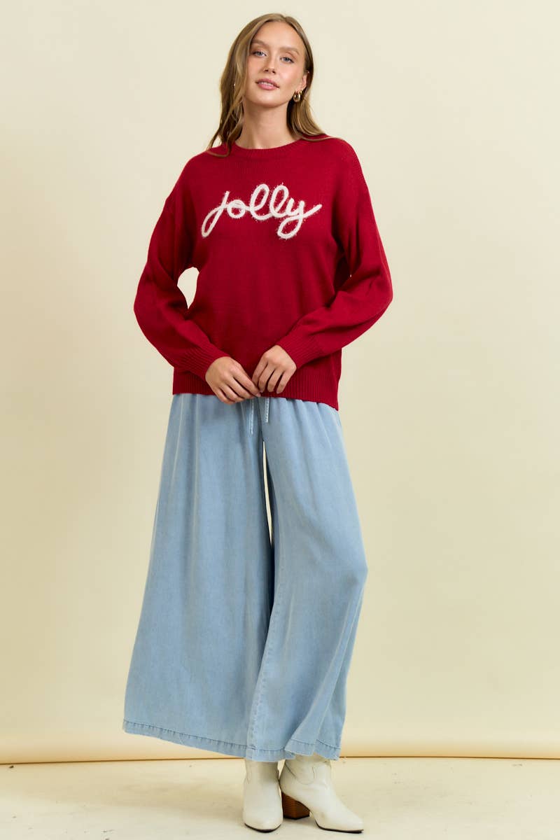 Jolly Metallic Embroidered Sweater