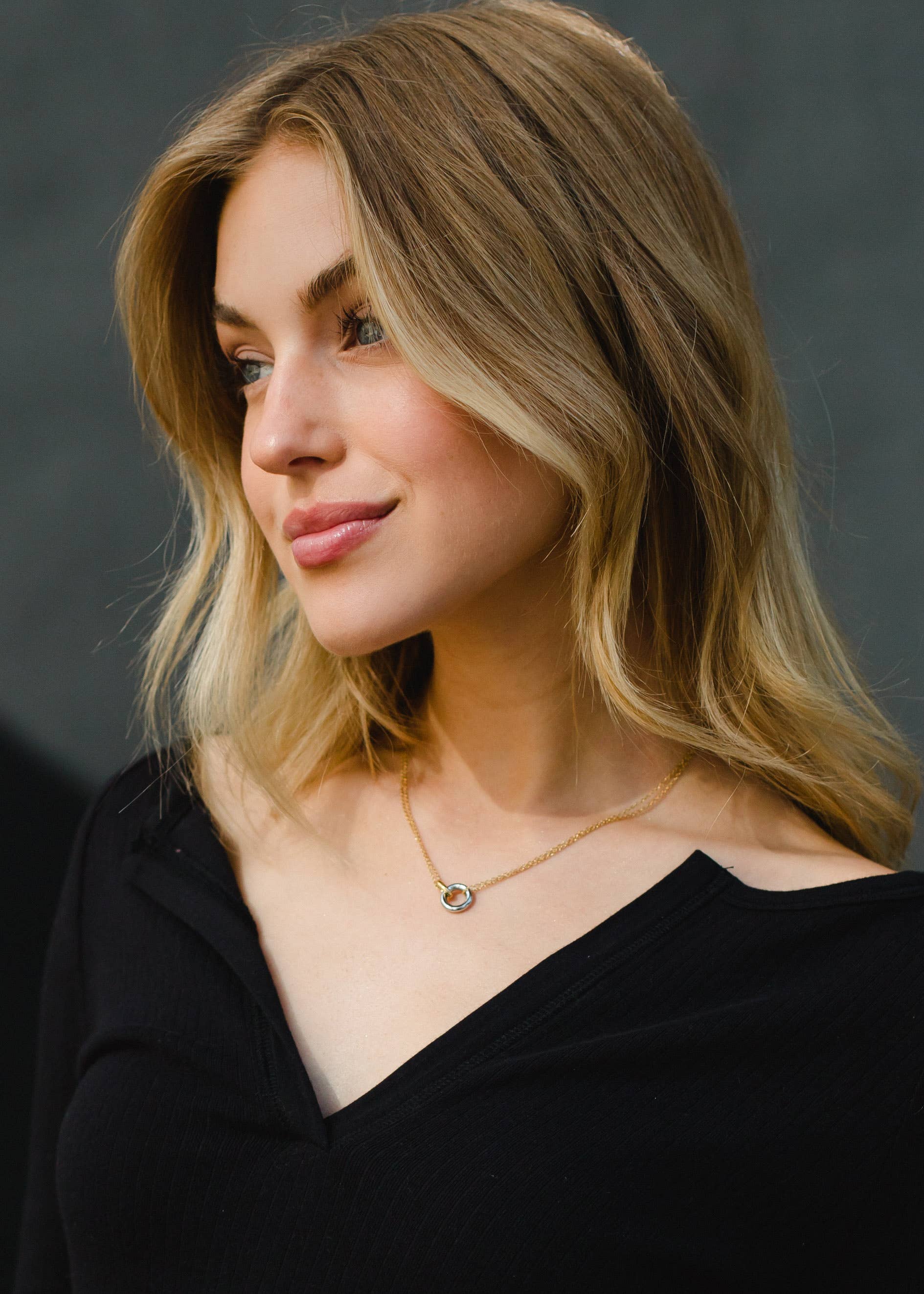 Gold & Silver Dainty Pendant Necklace