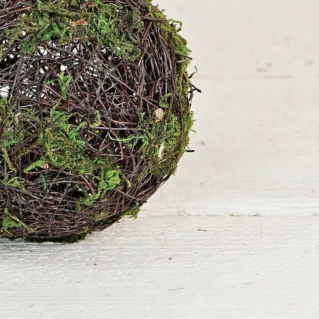 4in Mossy Rattan Twig Ball