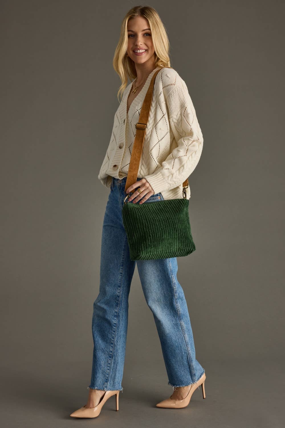 Nina Cream Button Up Cardigan