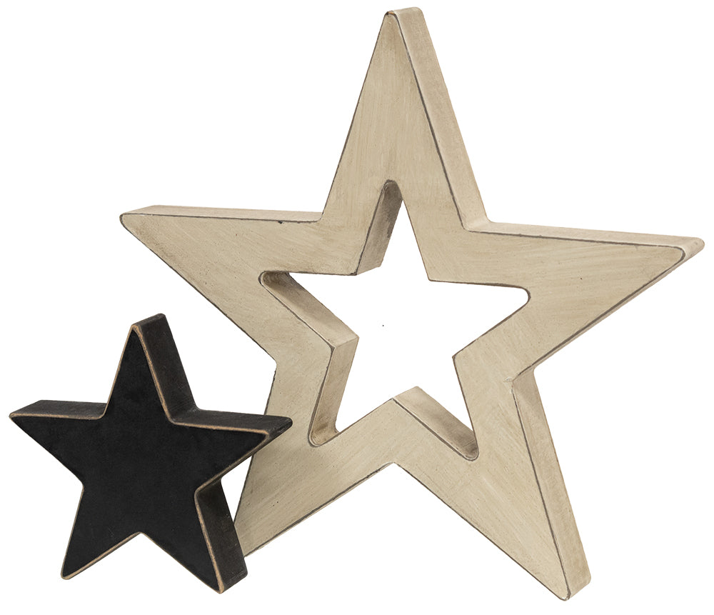 Black & White Cutout Stars