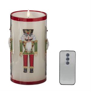 Clear Glass Nutcracker Candle Slip Cover