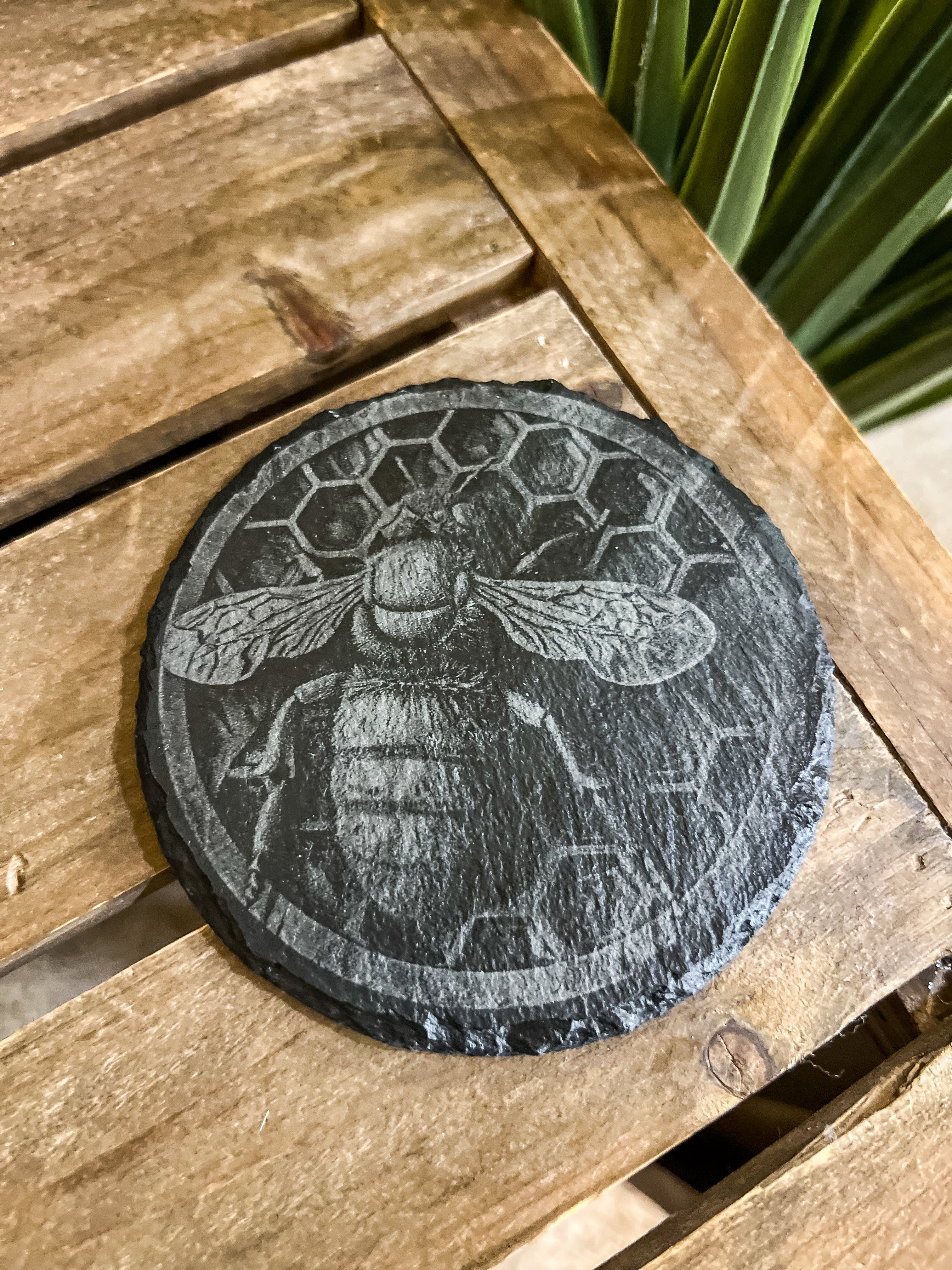 Bee Engraved Coaster