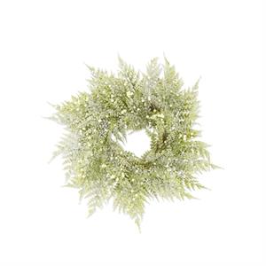 Glittered Snowy Fern Candle Ring