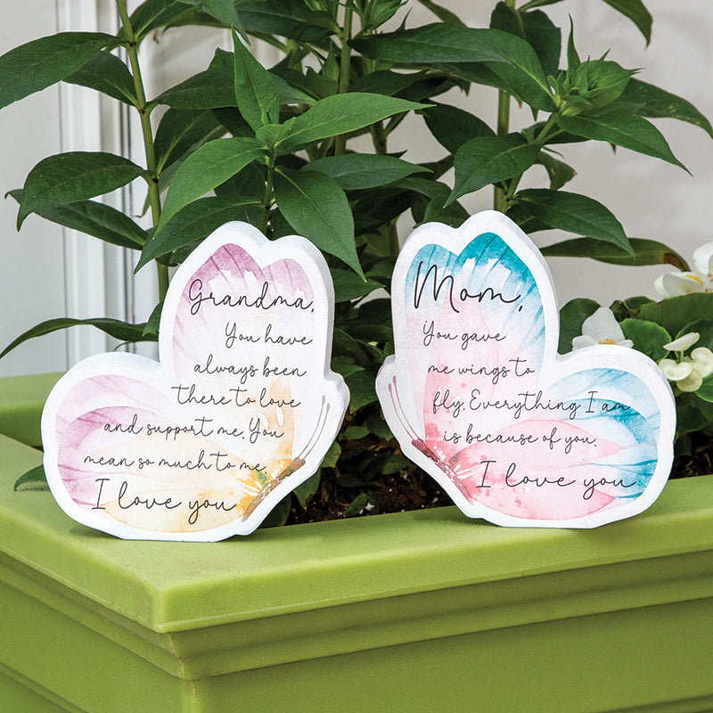 Grandma-Mom Watercolor Butterfly Sitter
