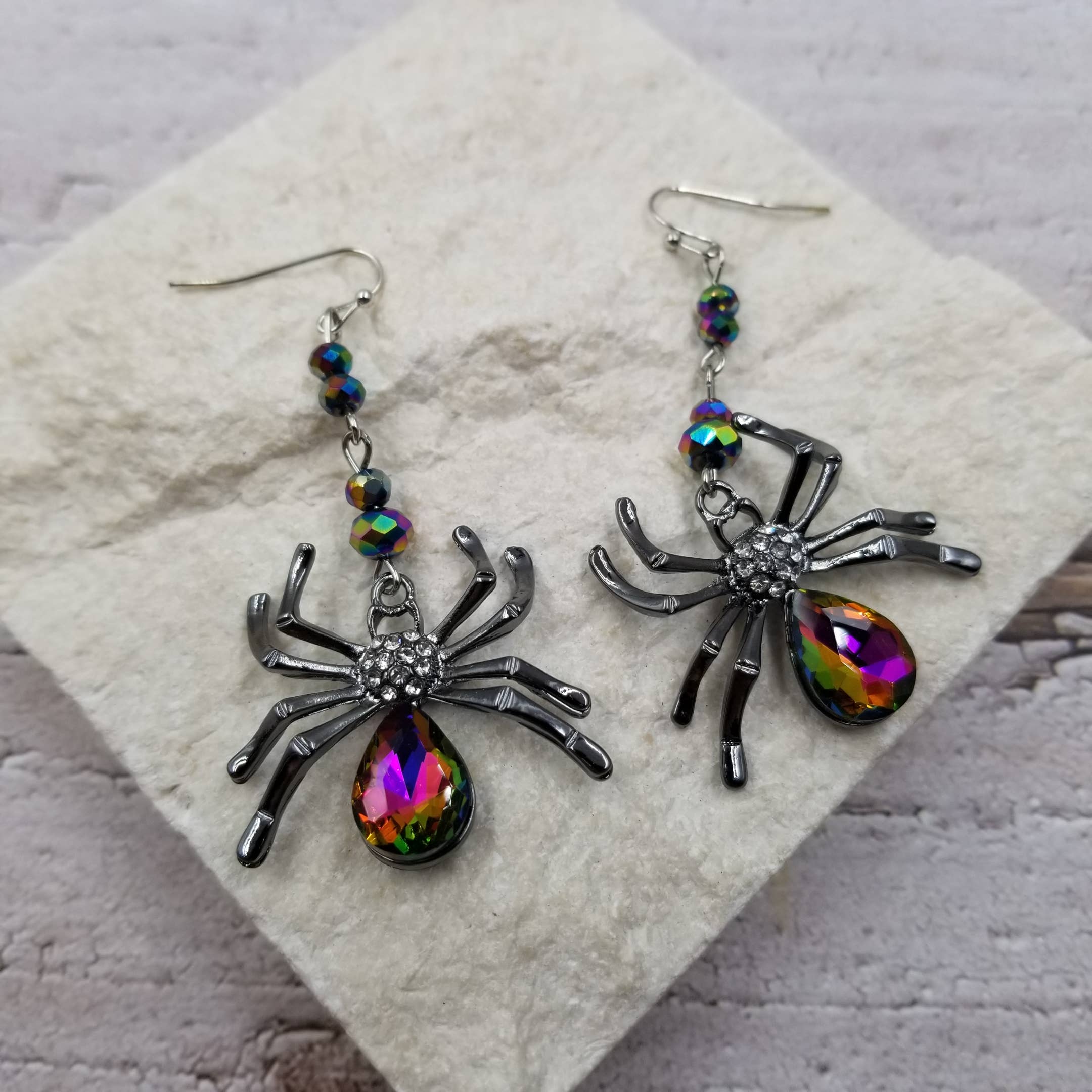 Halloween Poison Spider Earrings