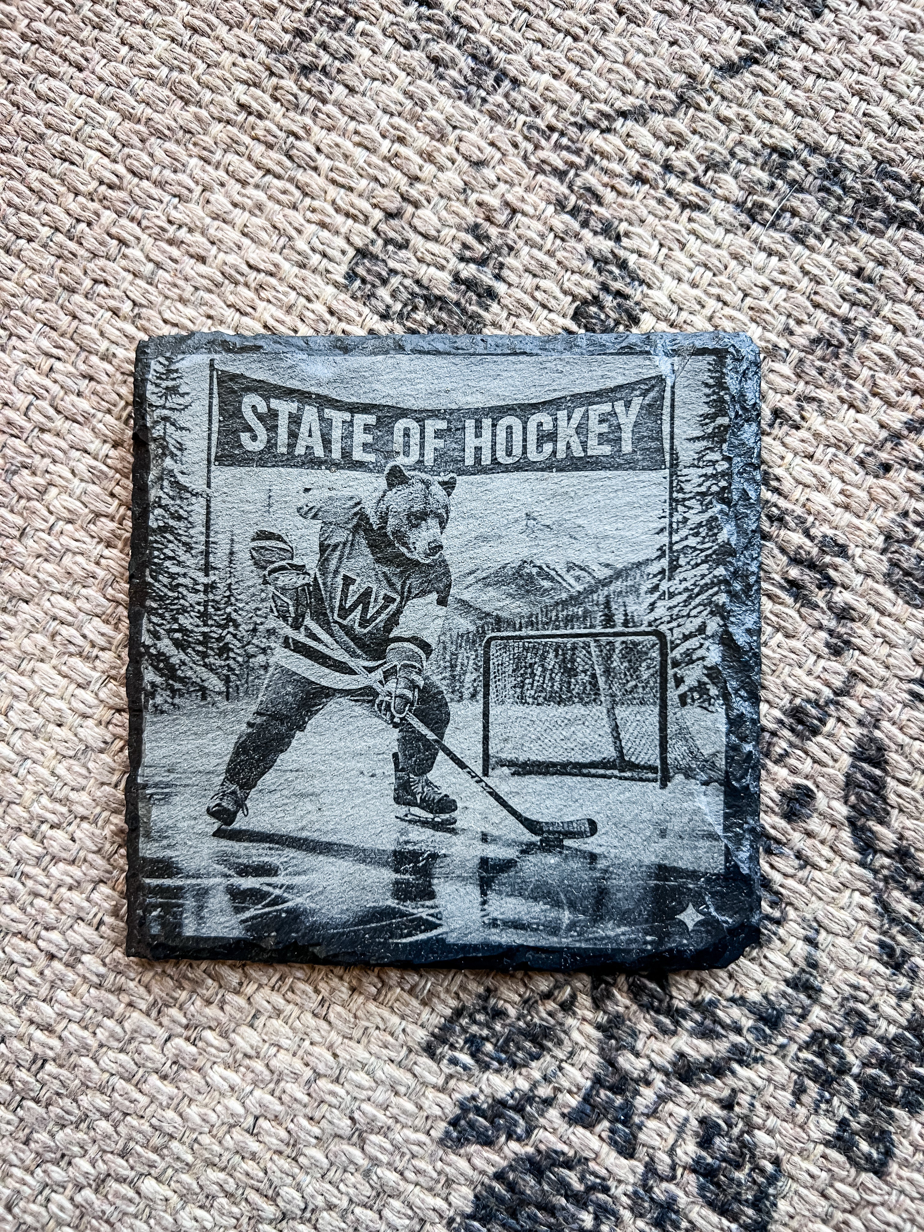 State of Hockey Engraved Coaster