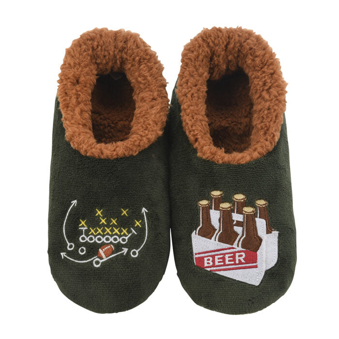 Men's Football & Beer Snoozies Slippers