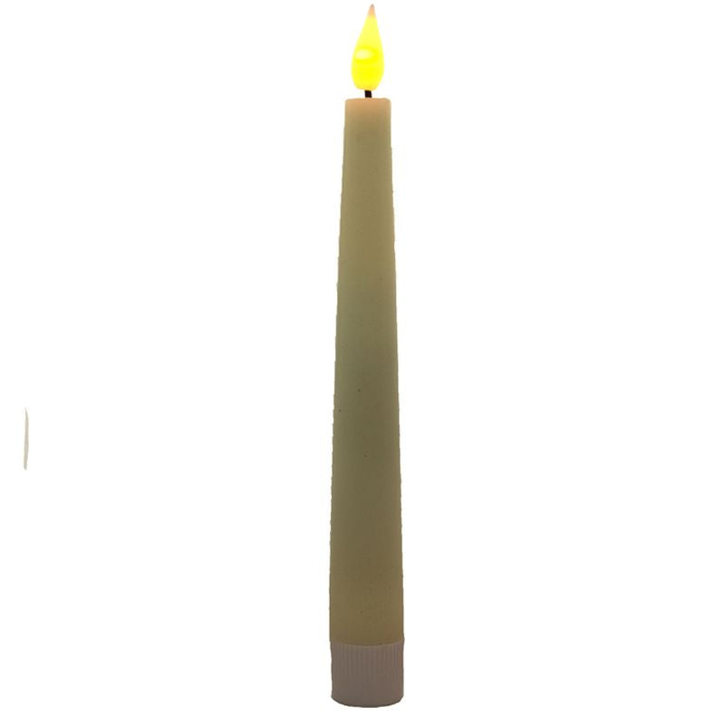 Short Ivory Realistic LED Taper