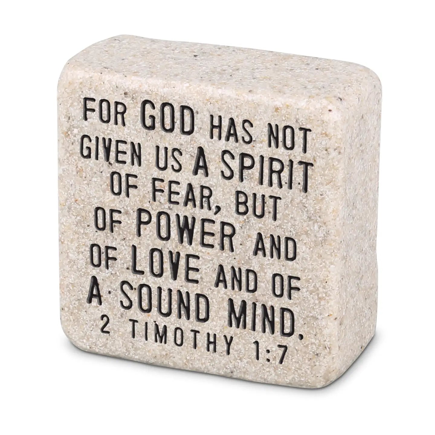 Stone Scripture Block Fearless Inspiration