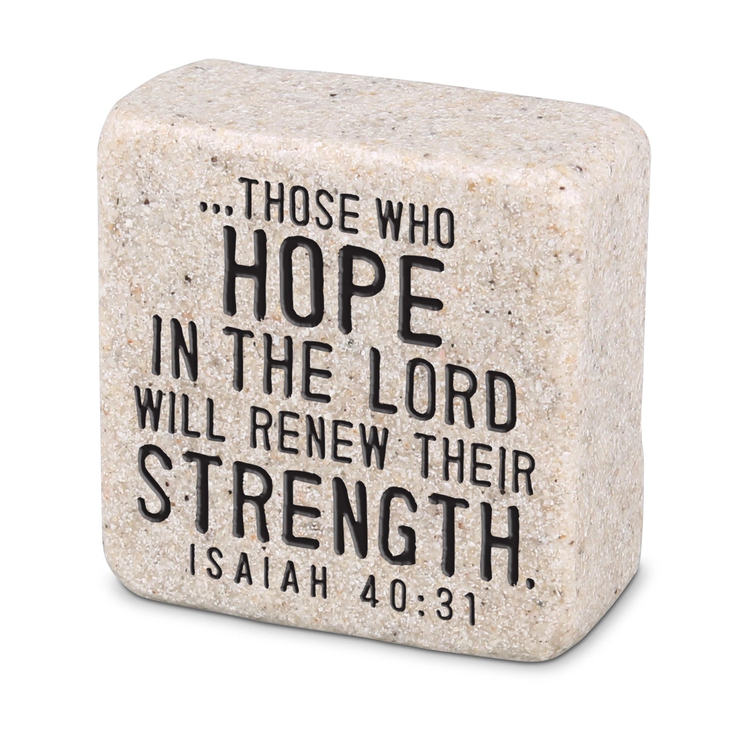 Stone Scripture Block Hope In The Lord