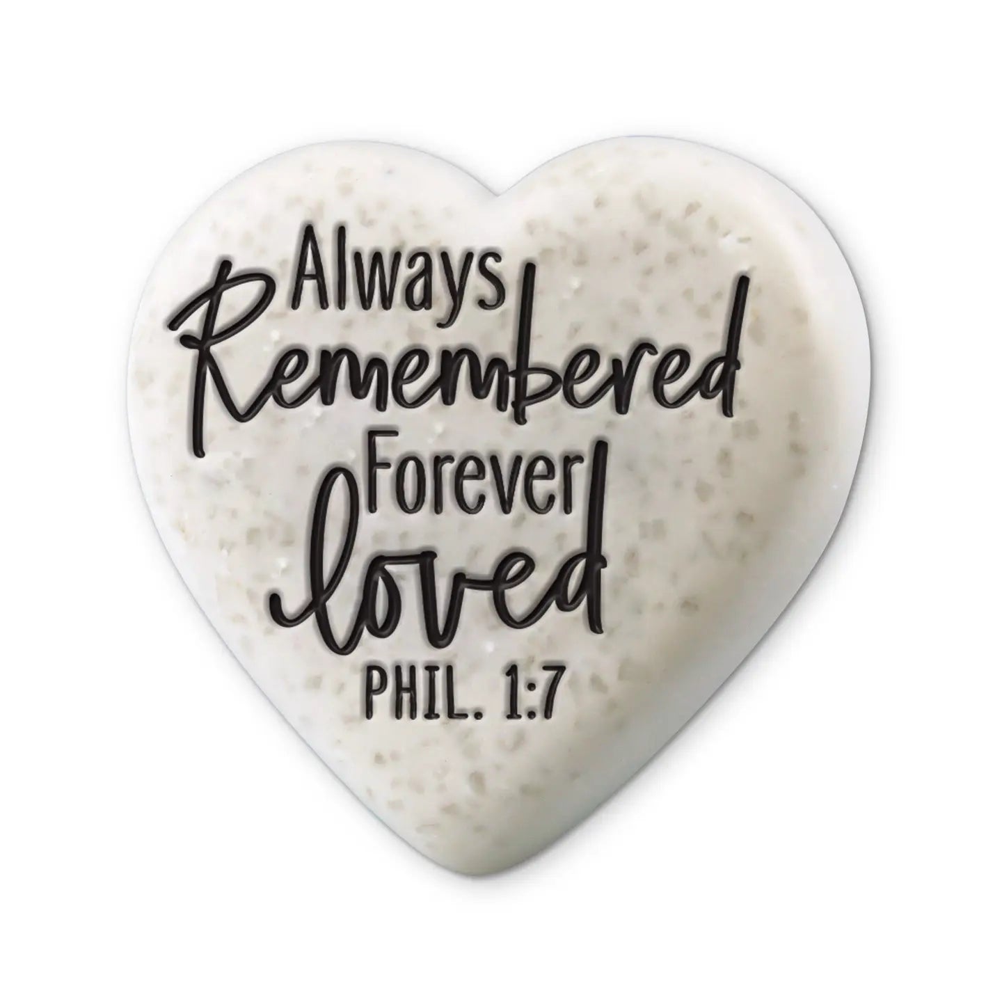 Stone Scripture Heart Forever Loved