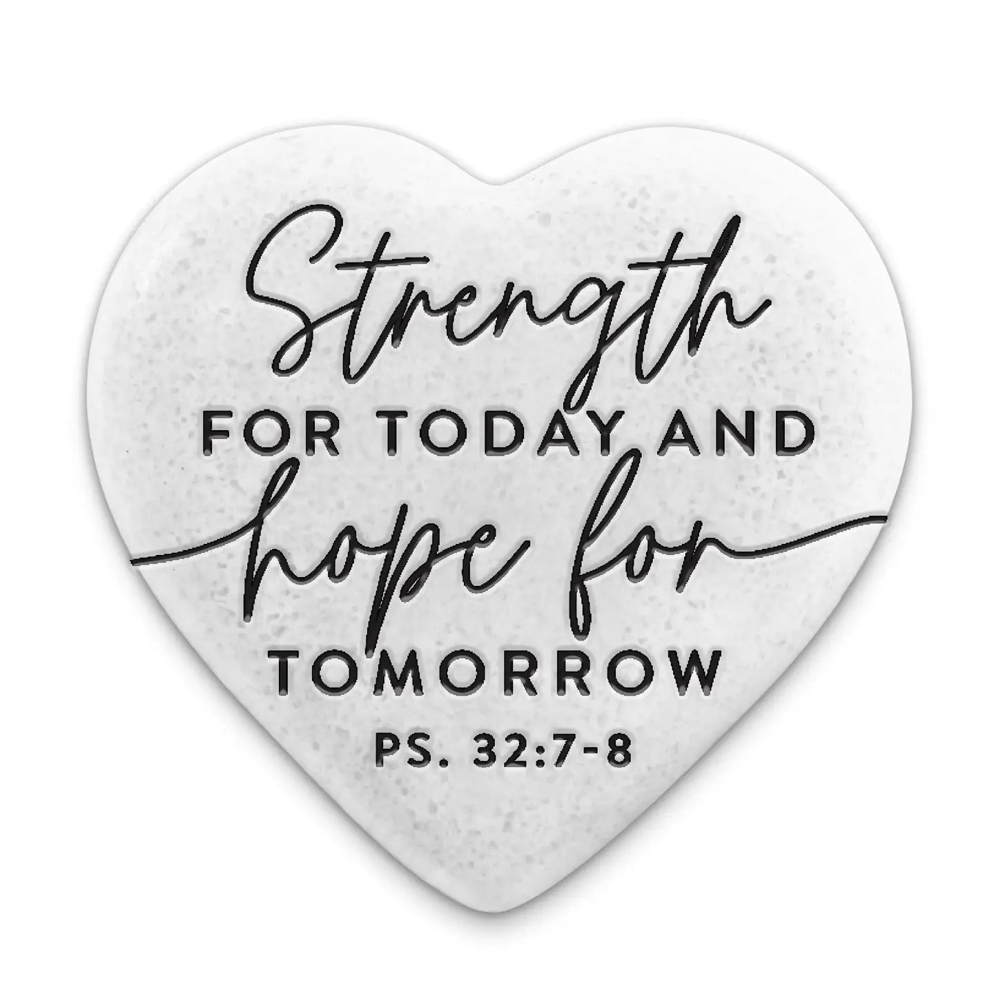 Stone Scripture Heart, Hope Heart Strength