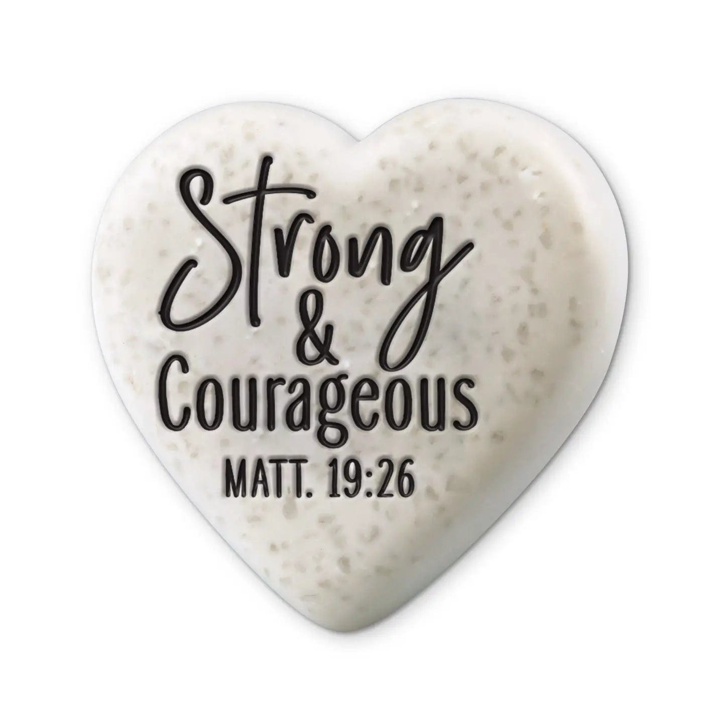 Stone Scripture Heart Strong & Courageous