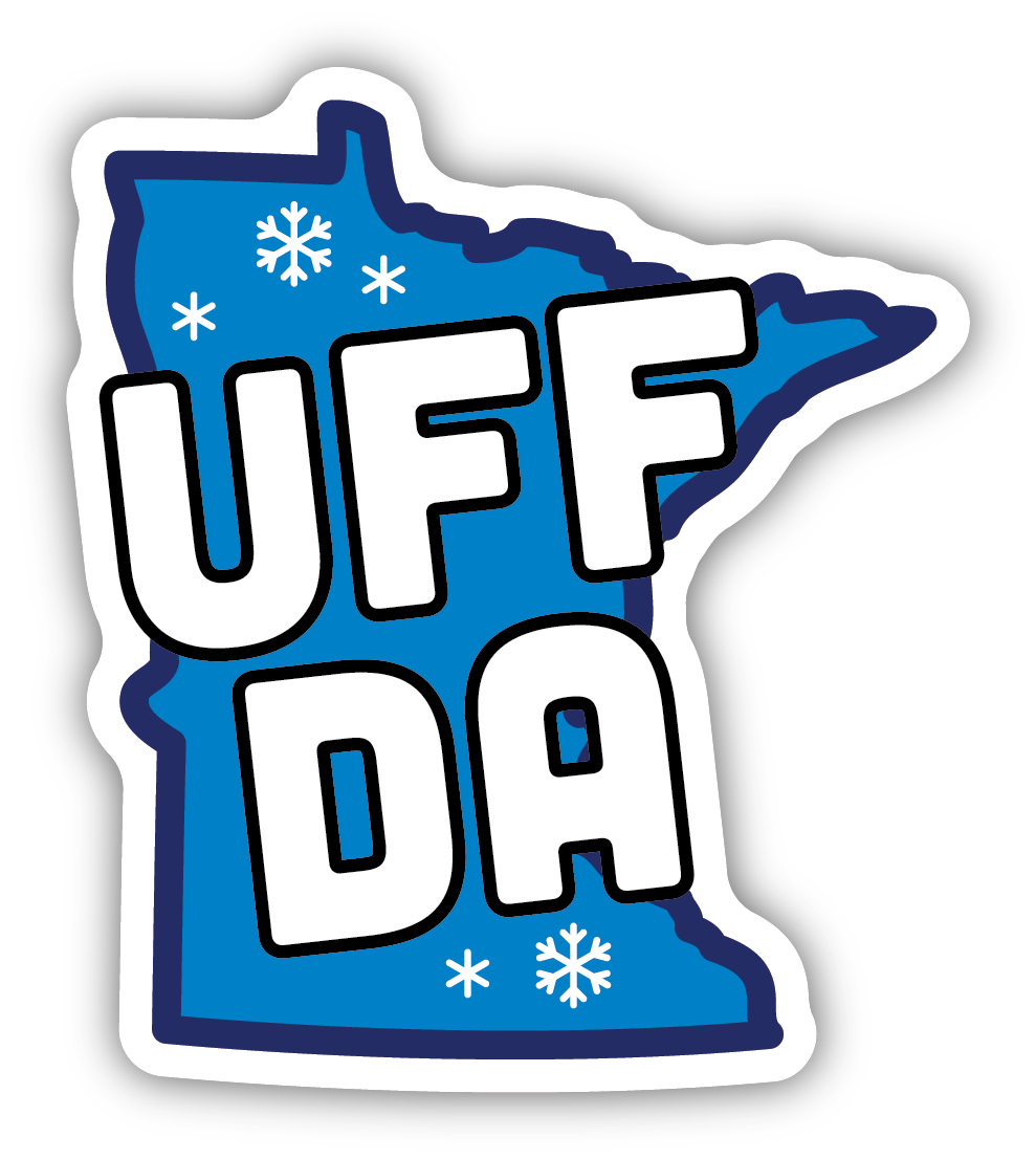 Uff Da Snow MN Sticker