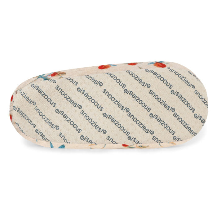 Womens Floral Bloom Corduroy Slippers
