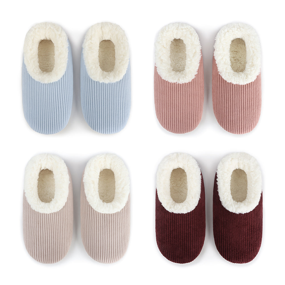 Womens Warm & Cozy Corduroy Slippers