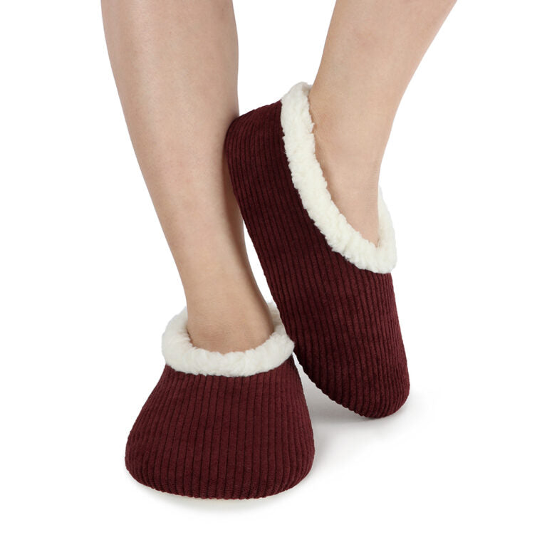 Womens Warm & Cozy Corduroy Slippers