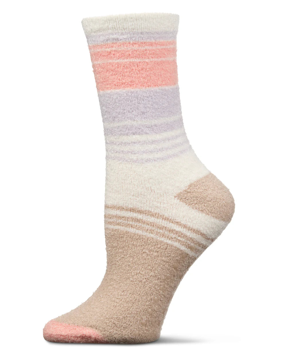 Women's Striped Aloe Infused Crew Socks