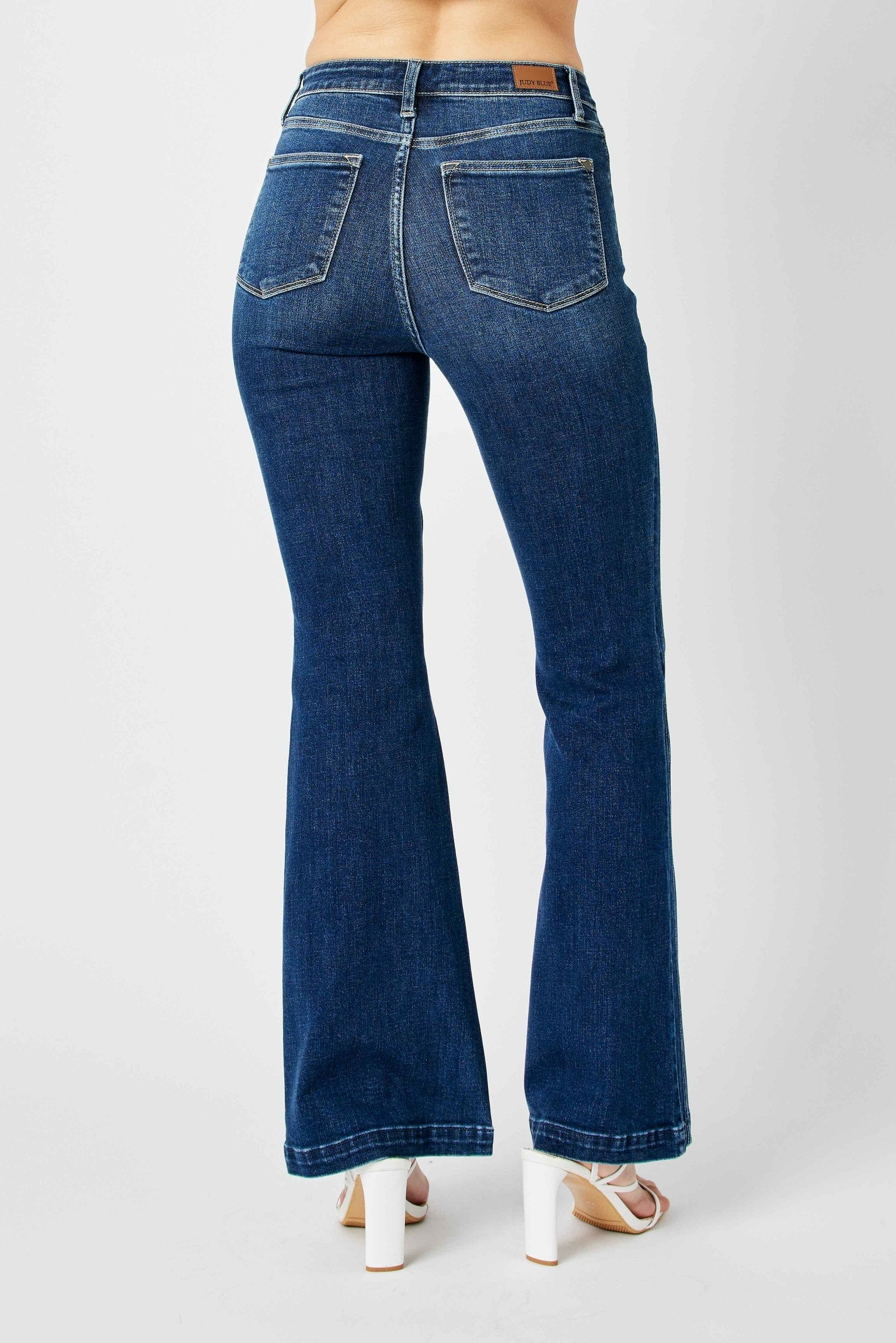 Angled Seam with Detailed Flare High Waist Judy Blue Jeans