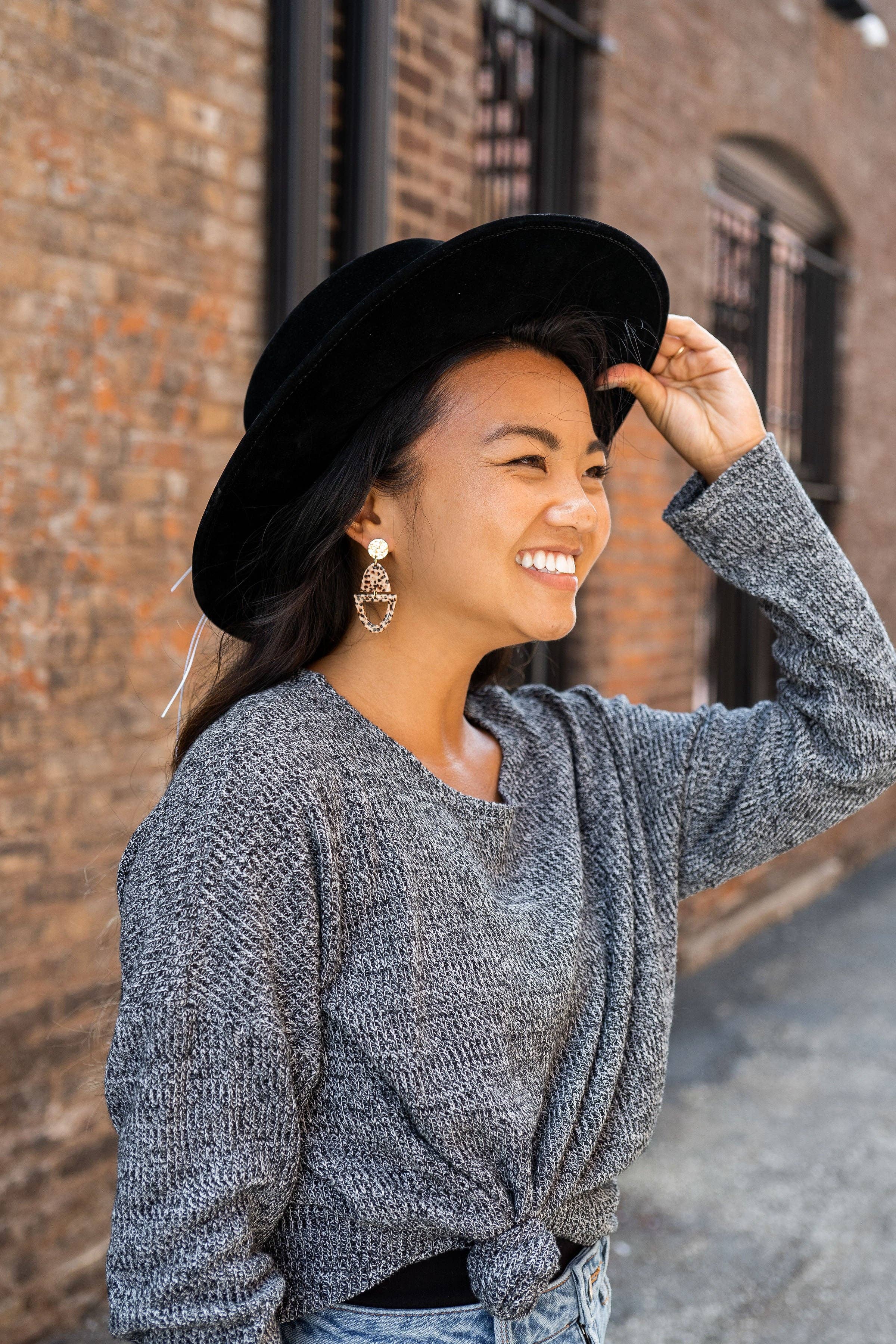 Athena Brown Dot Earrings