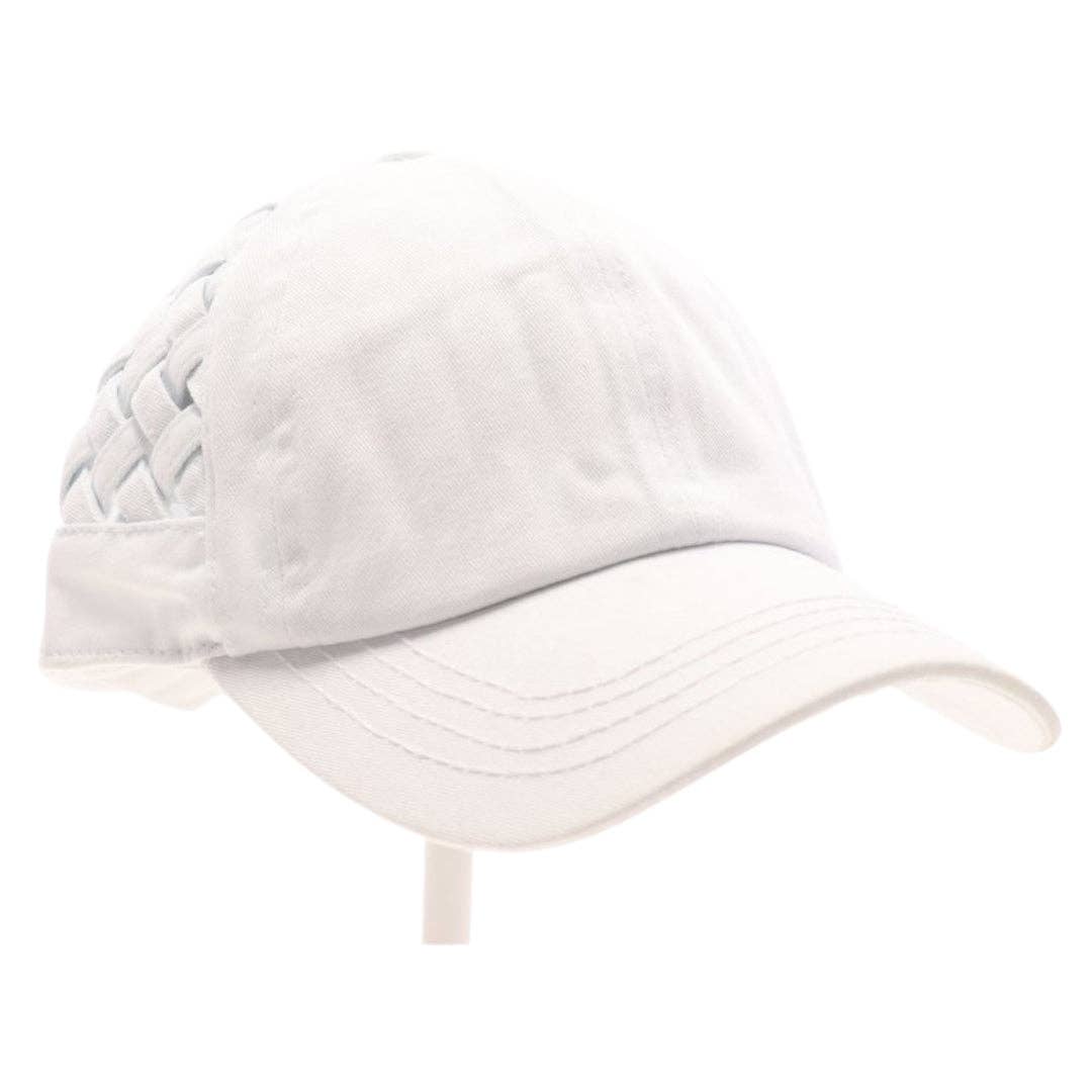 Basket Woven Criss-Cross High Ponytail CC Baseball Hat