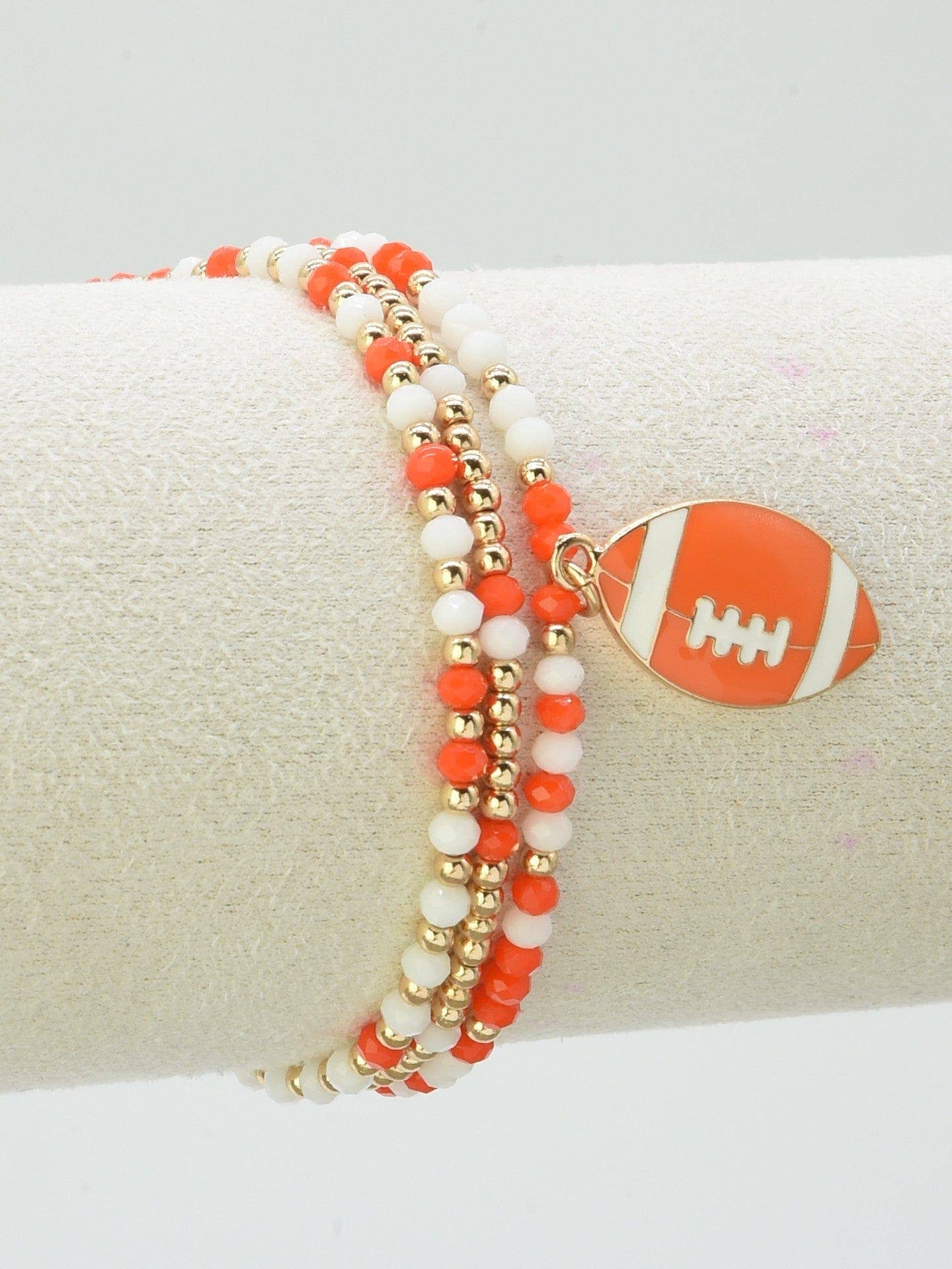 Multi Strand Football Charm Bracelet