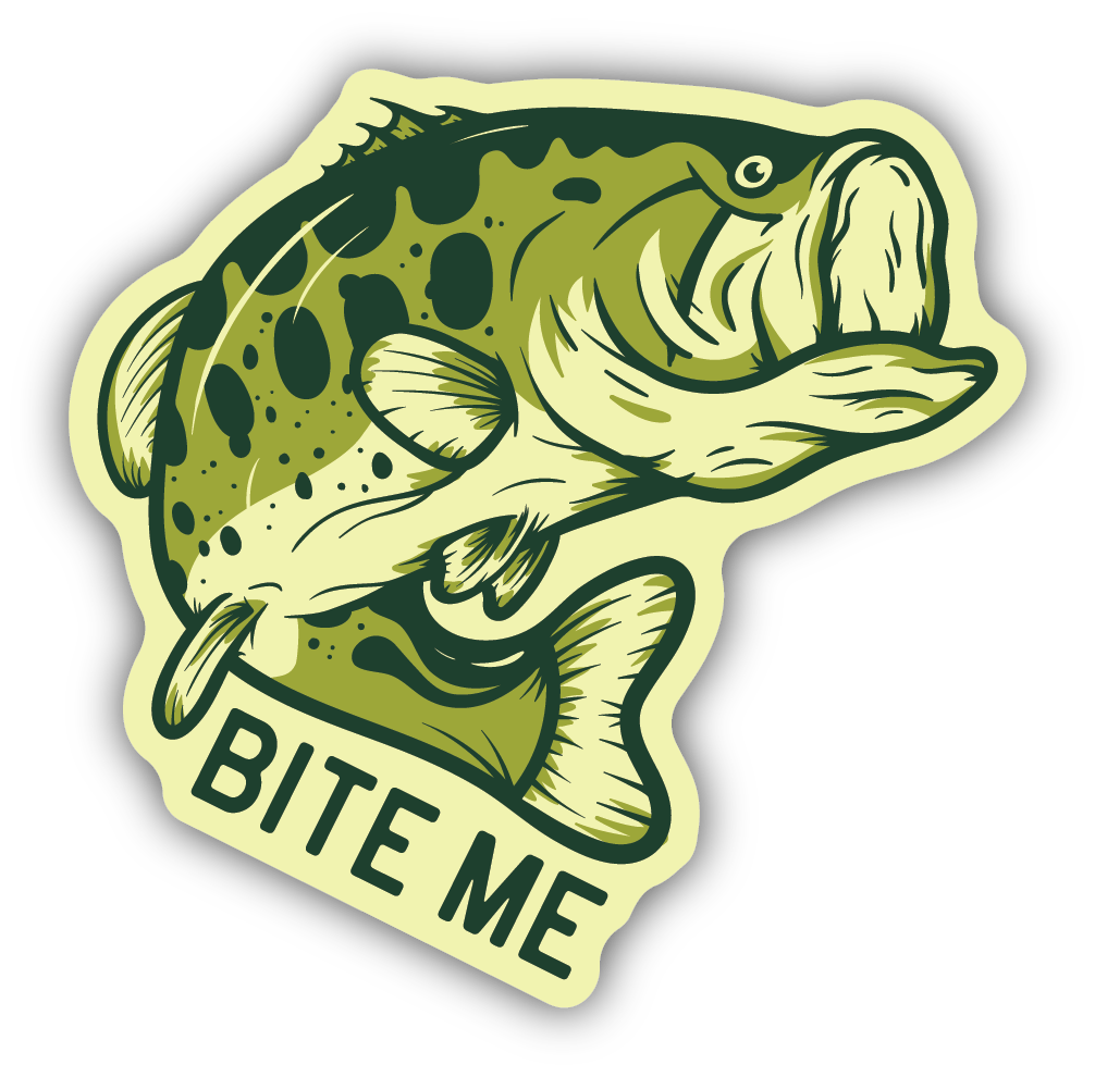 Bite Me Large Mouth Bass Sticker