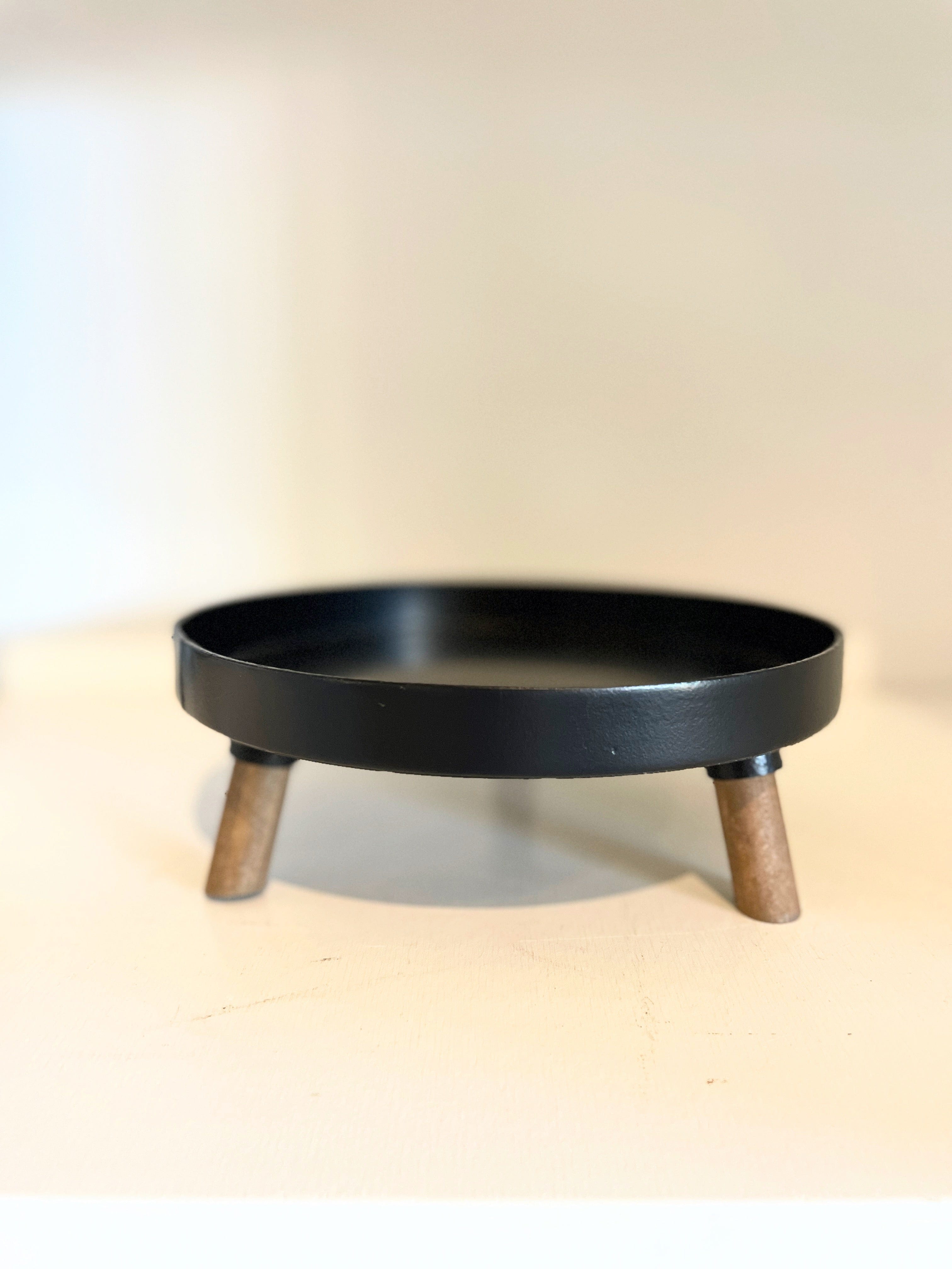 Black Metal & Wood Riser