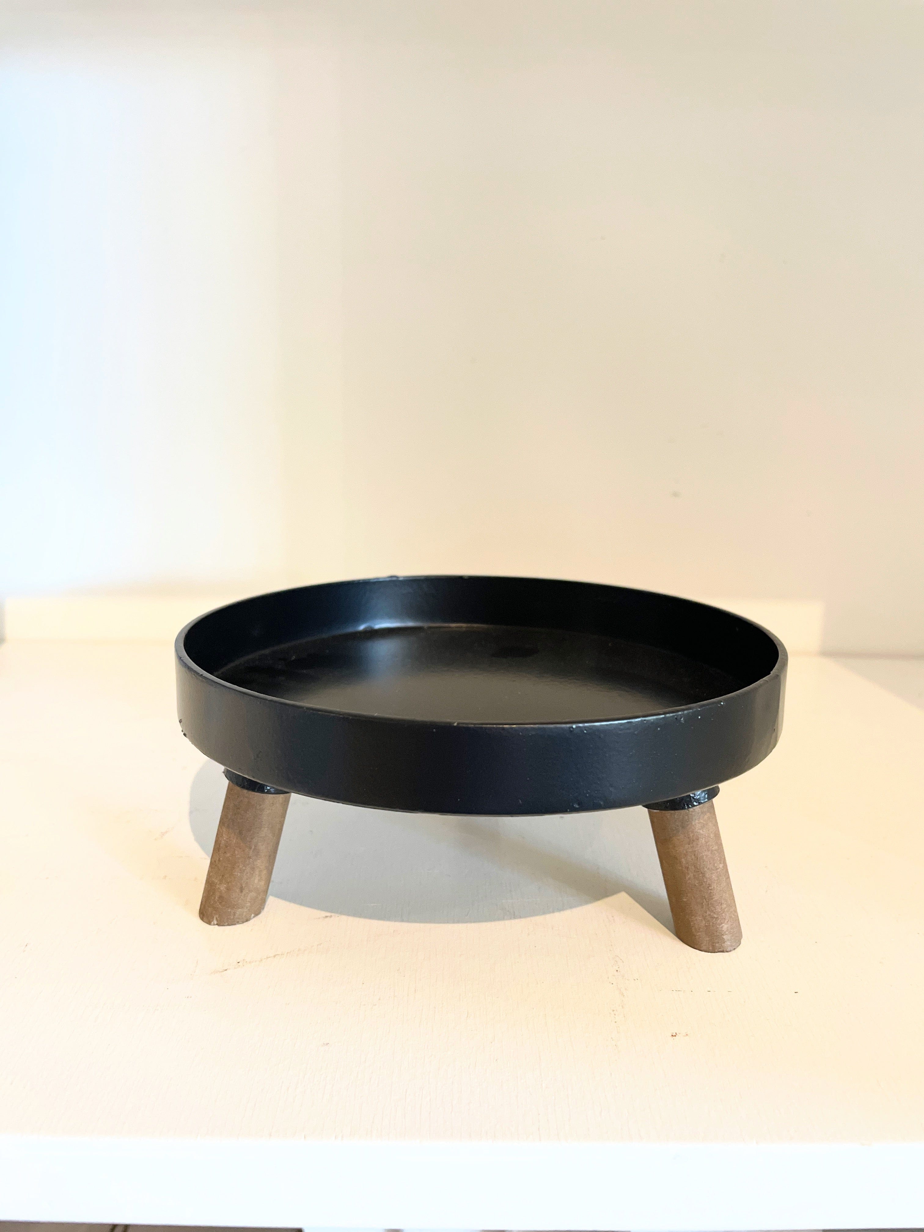 Black Metal & Wood Riser