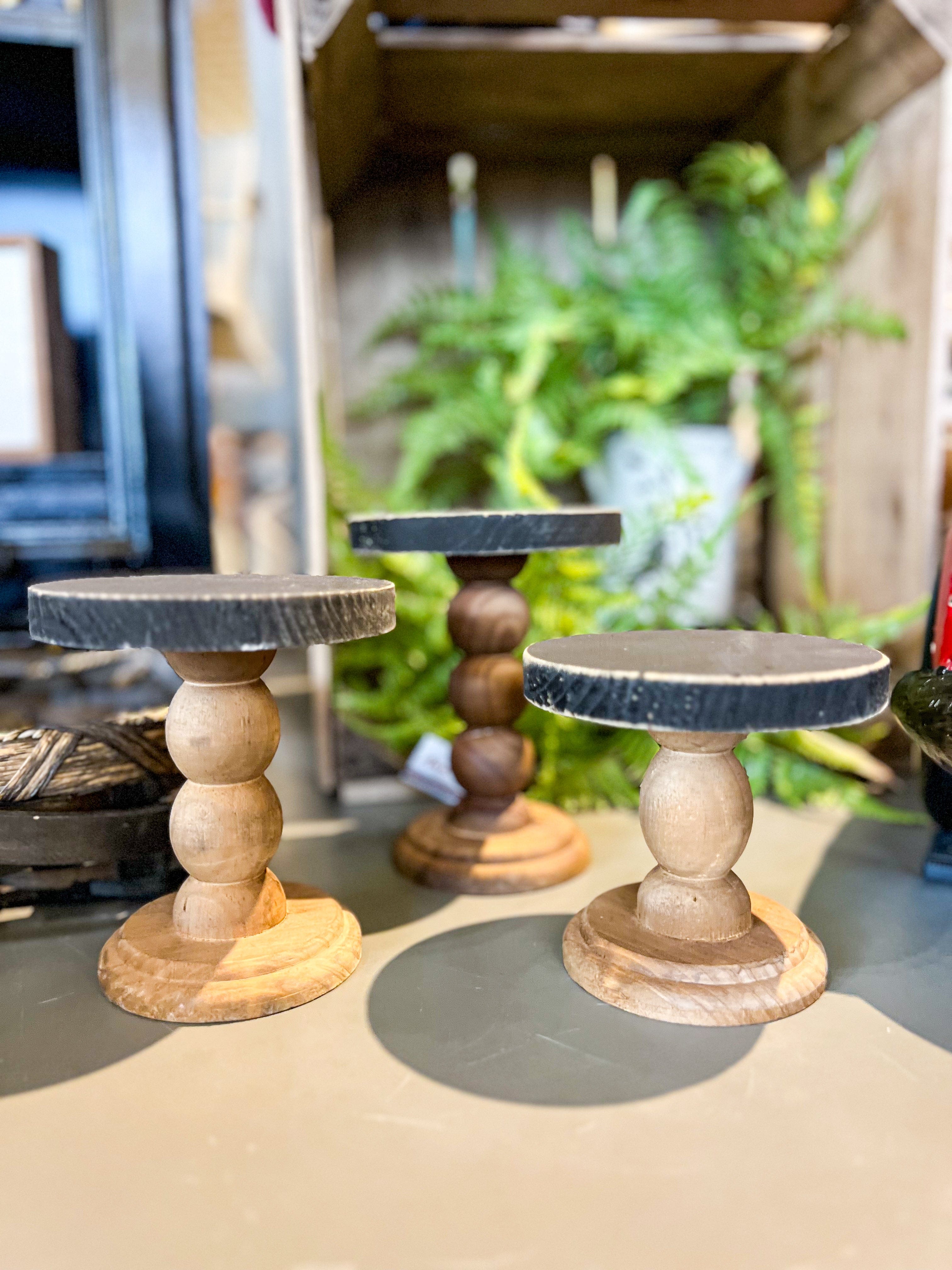 Black Top Mini Wood Risers
