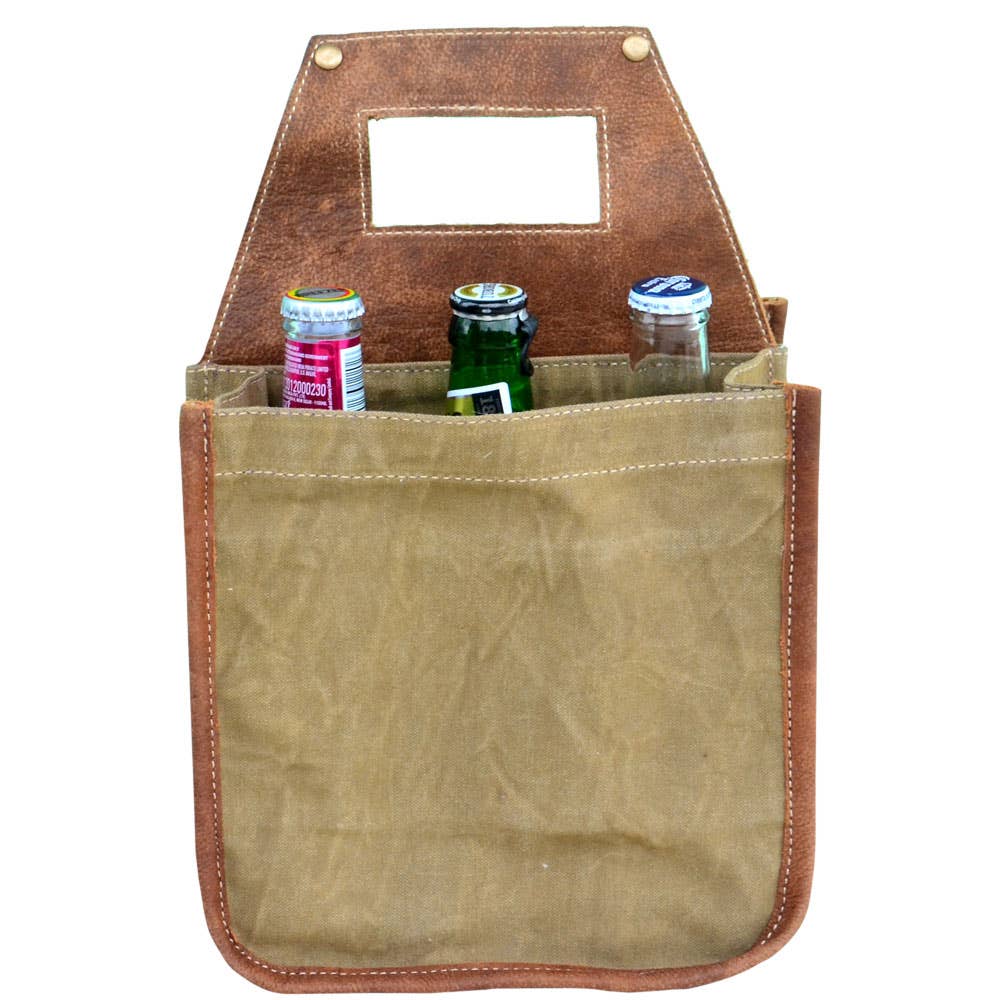Canvas Patterned Bottle Carrier