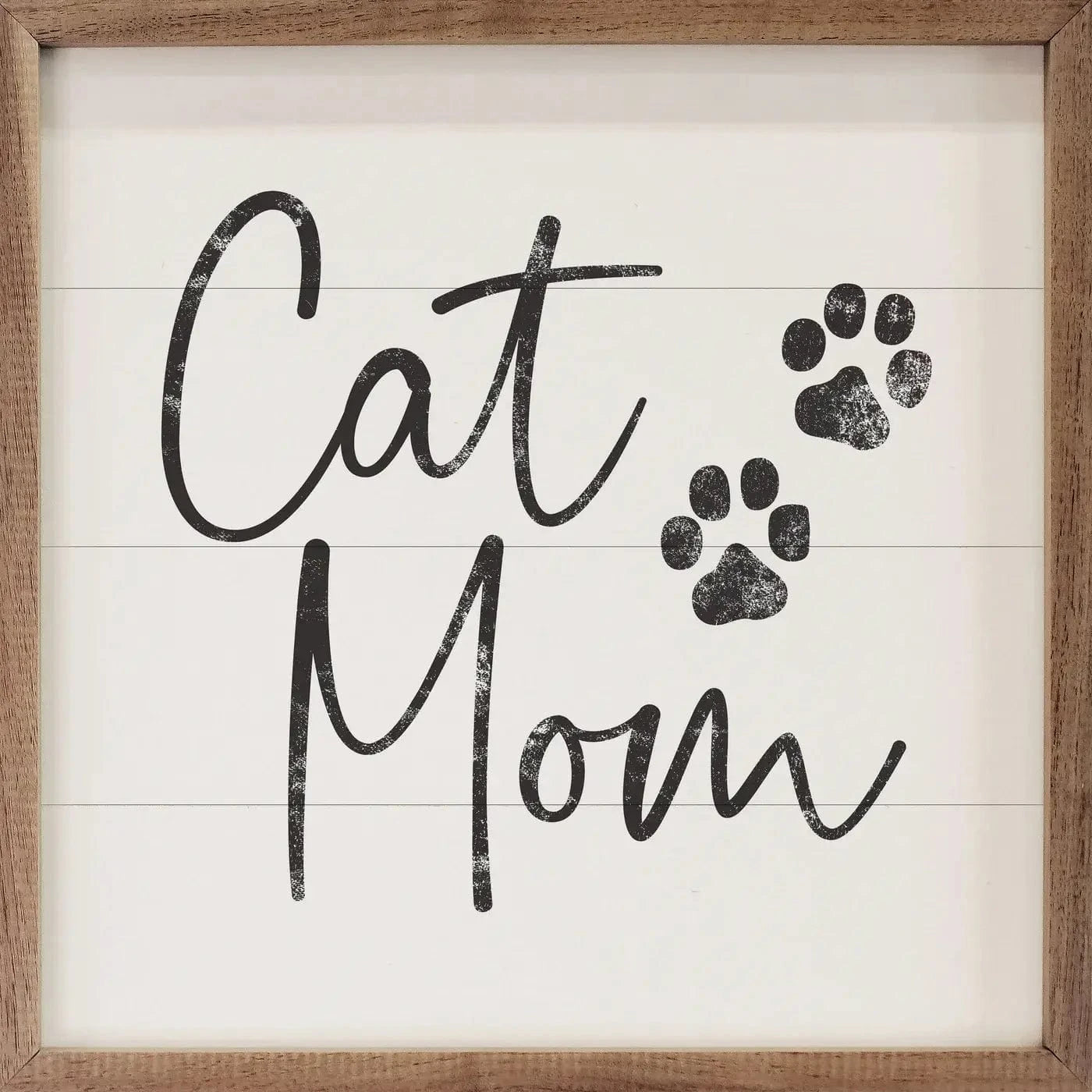 Kendrick Home Wall Art Cat Mom Paw Prints Sign