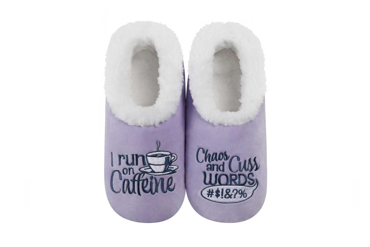 Snoozies Slippers Coffee & Cuss Words Women's Snoozies Slippers