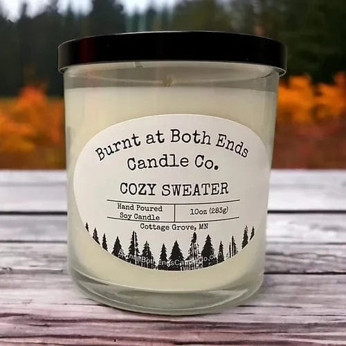 HJ #619 (Heather- Burnt at Both Ends) Soy Candle - Jar Cozy Sweater Soy Candle