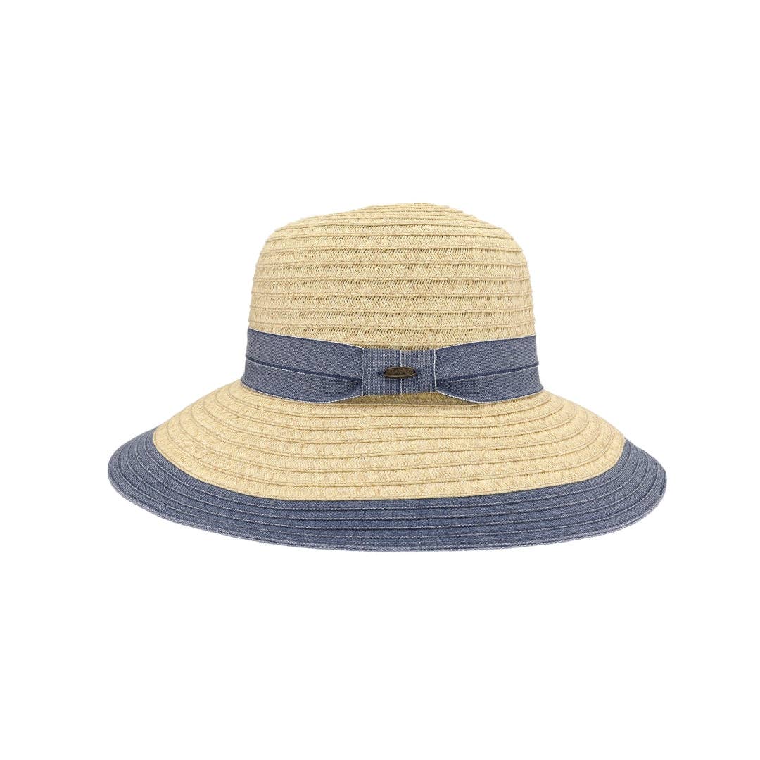 Denim Embellished C.C Cloche Sun Hat
