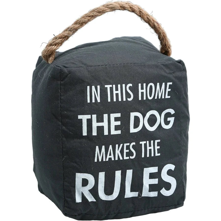 Dog Makes the Rules Door Stop