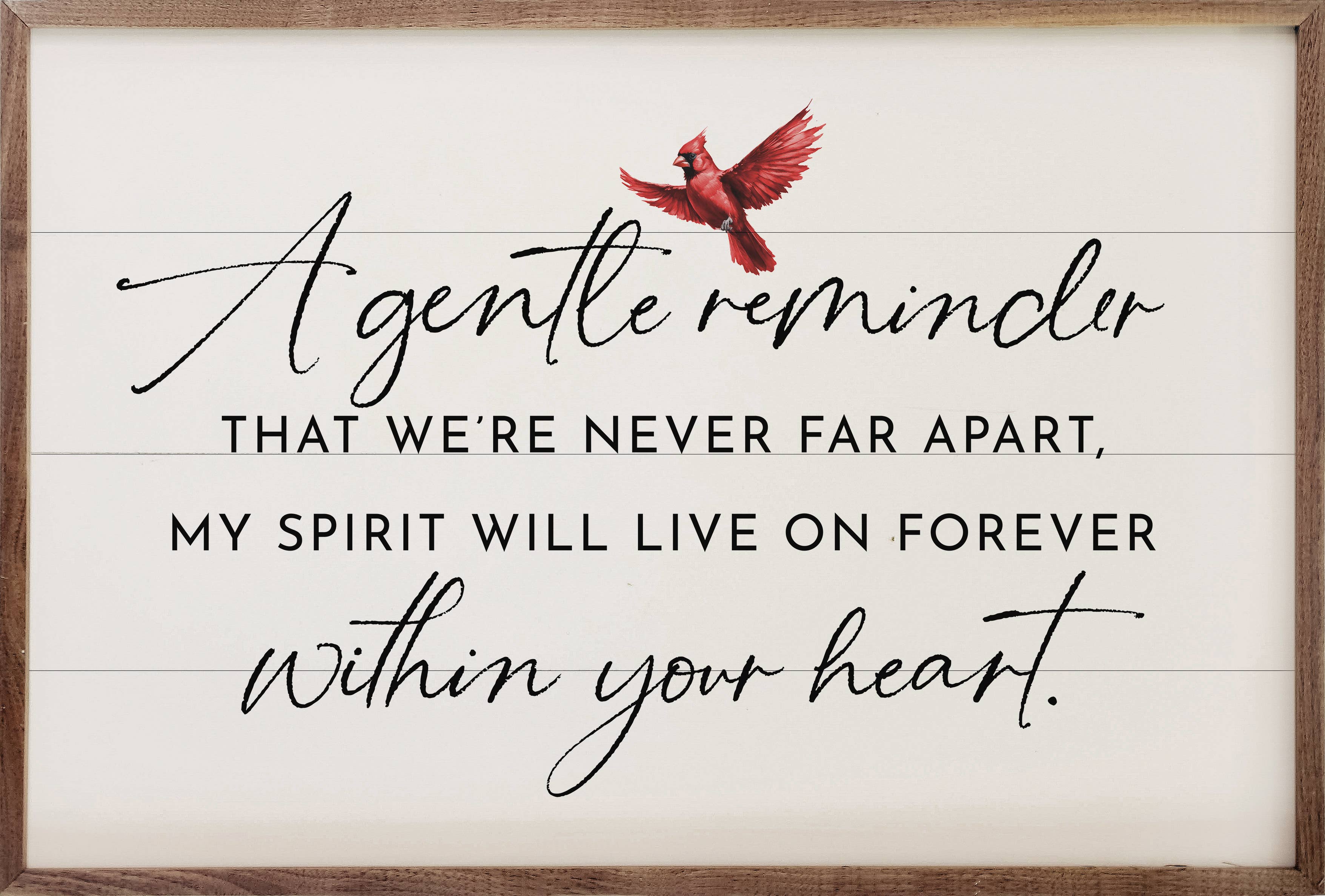 A Gentle Reminder Cardinal Bereavement Sign